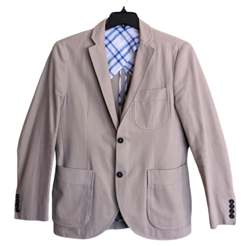 Billy Reid Khaki Cotton Unlined Sports Coat Made In Italy 38R